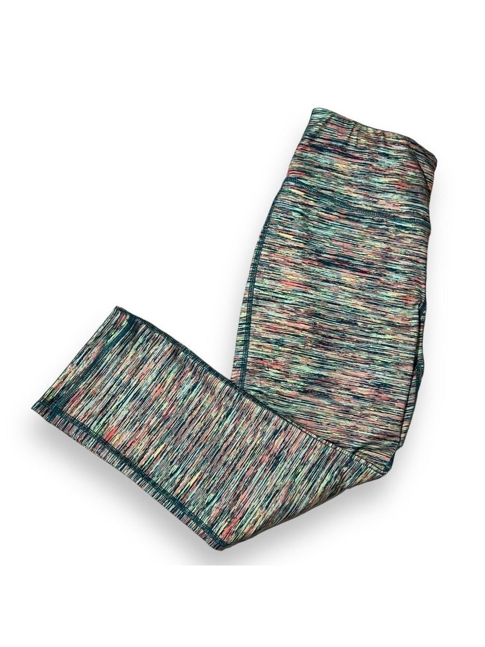 Zelos Women’s Rainbow Space Dye Capri Leggings Size Small